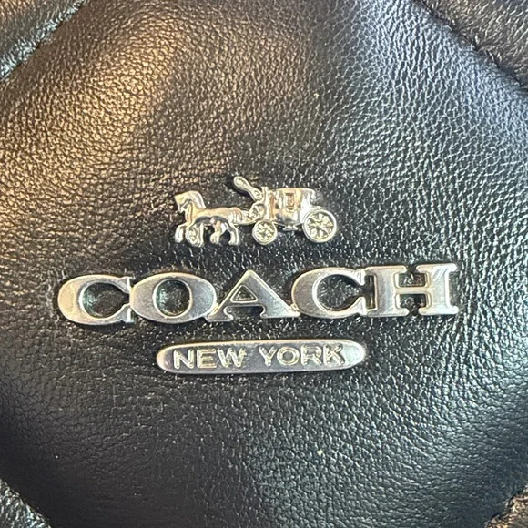 Coach Rowan Black Nappa Leather Quilted - Picture 9 of 10